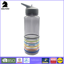 Спортивная водная бутылка с тонкой силиконовой лентой